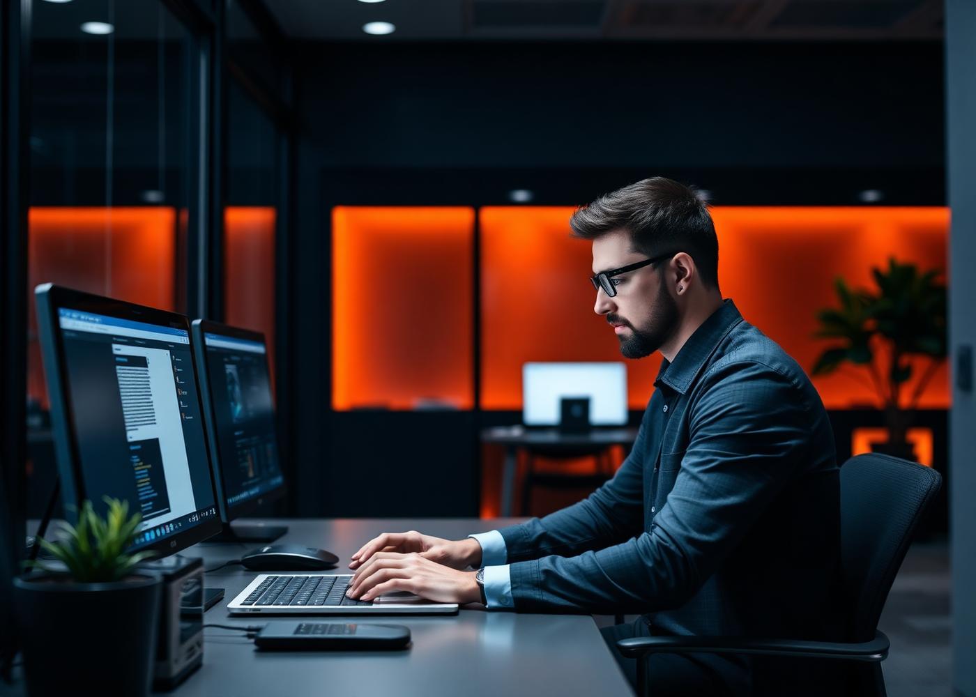Saxon IT engineer supporting a client